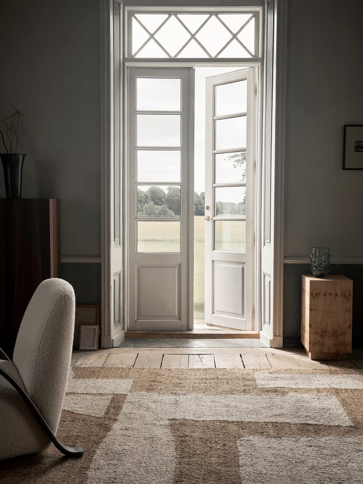 Tappeto in lana Piece, Off-white-Toffee, 200x300 cm Ferm Living