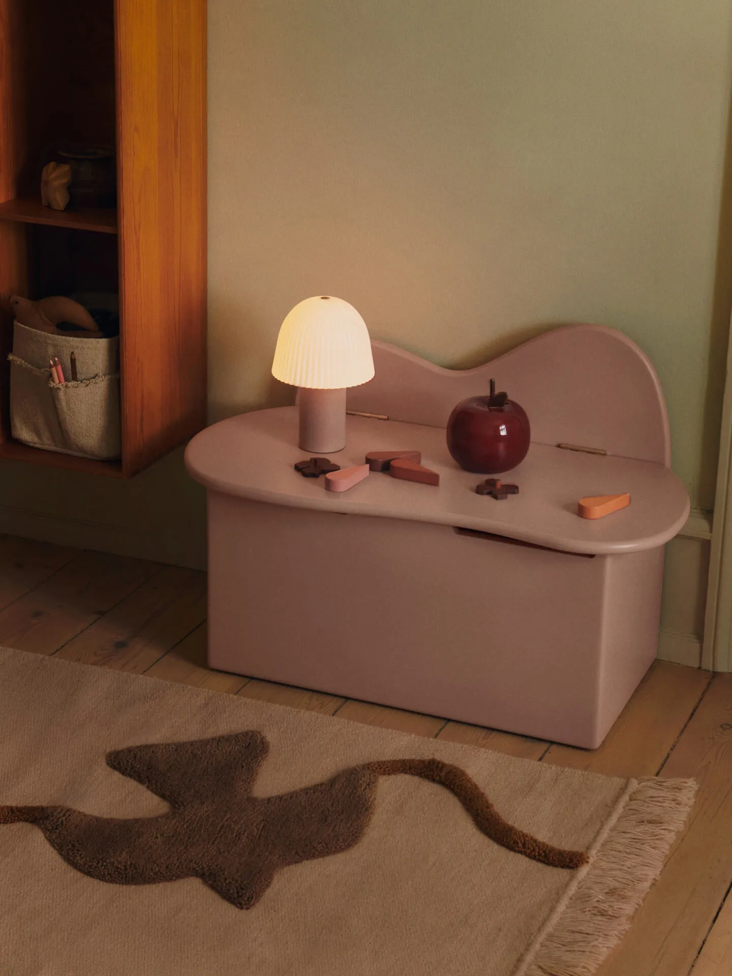 Tappeto in lana Swif bird 140x200 cm, Multi Ferm Living