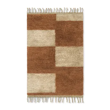 Tappeto intrecciato a mano Mara 80x120 cm - Dark brick-off-white - Ferm Living