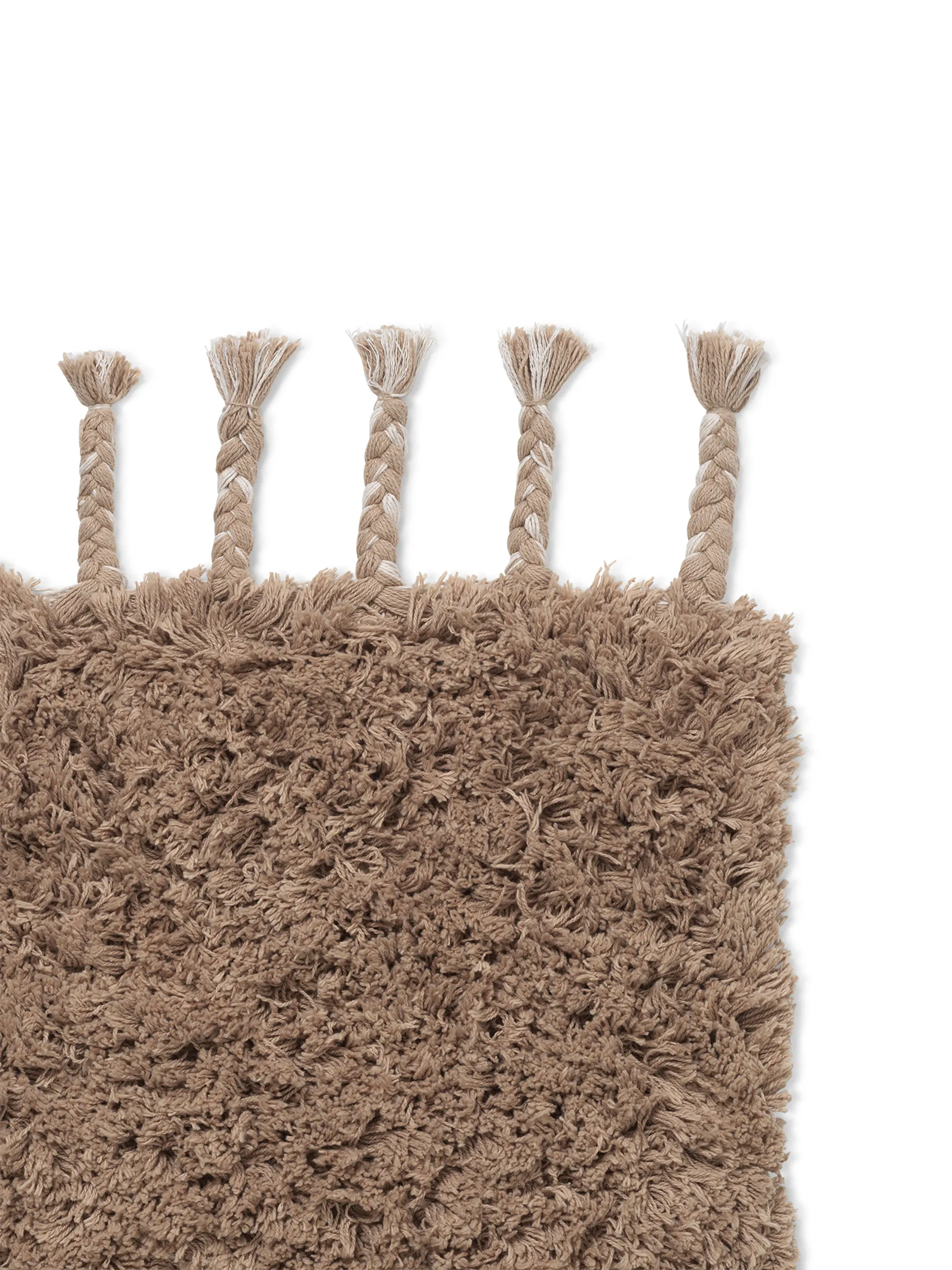 Tappeto long pile Amass 140x140 cm, Pepe bianco Ferm Living