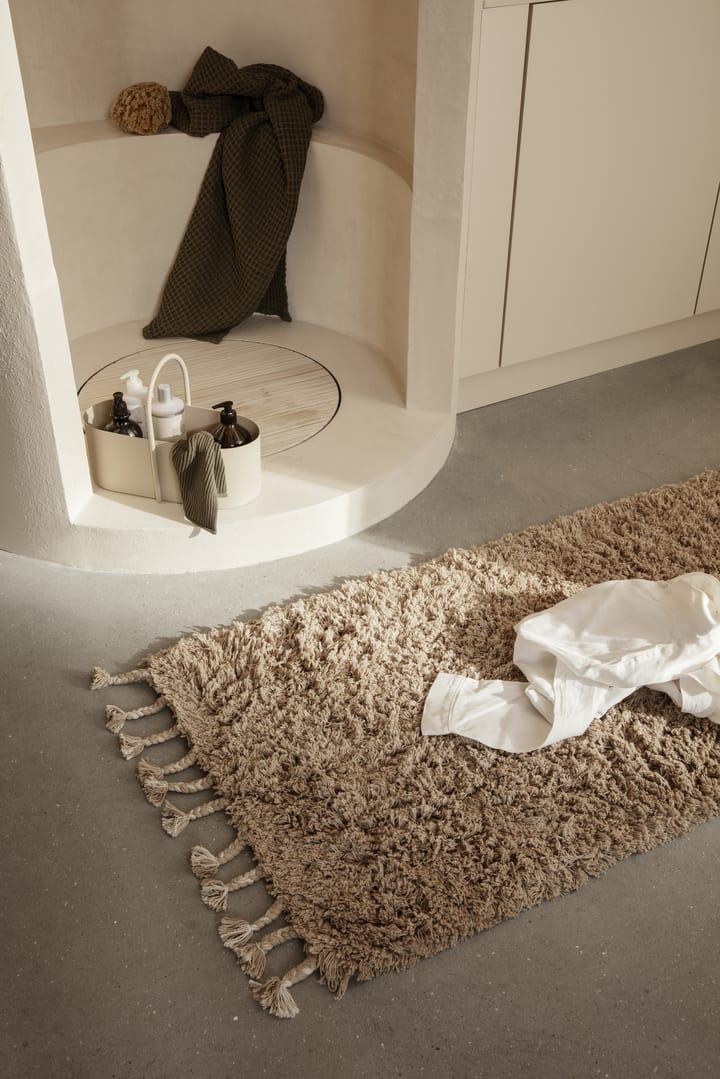 Tappeto long pile Amass 70x140 cm, Pepe bianco Ferm Living
