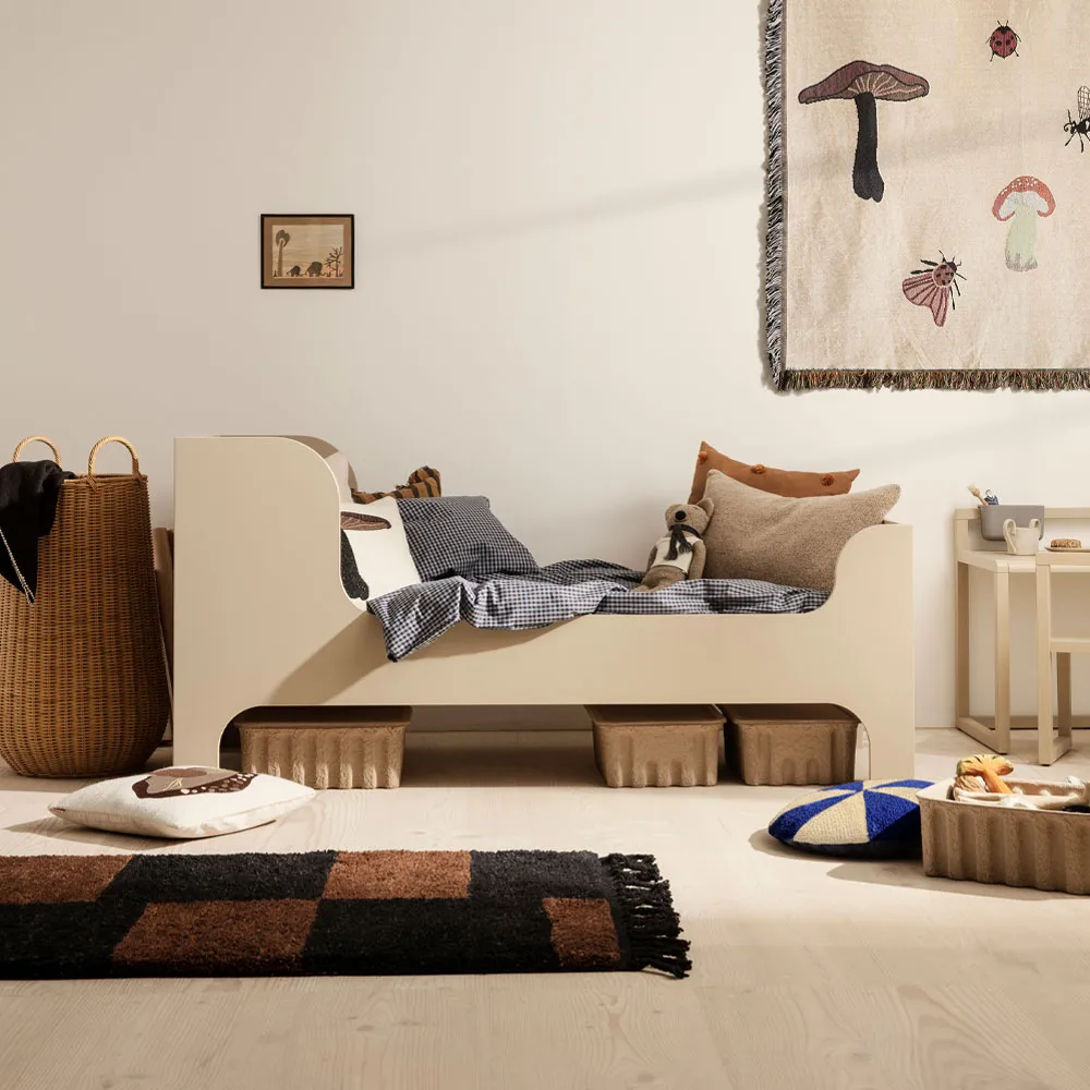 Tappeto Mara, Blu brillante/off-white, s, 80x120 cm Ferm Living
