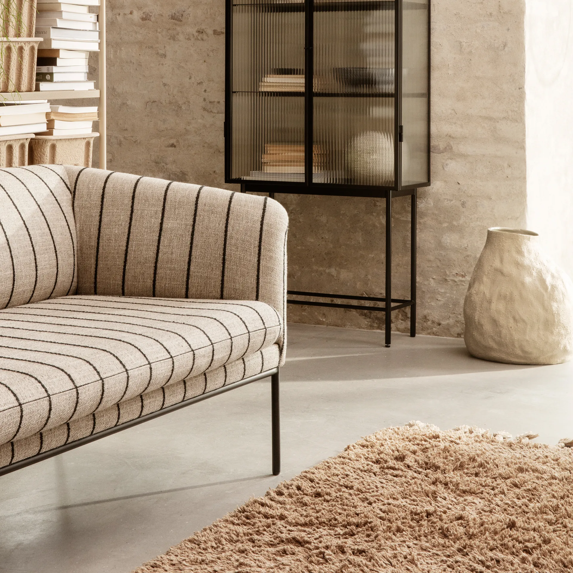 Tappeto Meadow High Pile 140x200 cm, dark beige Ferm Living