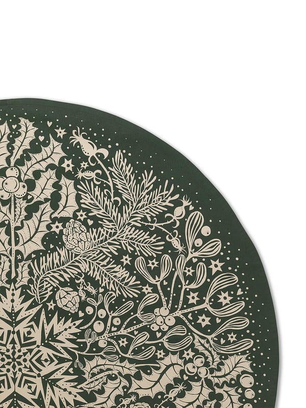 Tappeto per albero di Natale Winter Forest Tree, dark-green Ferm Living