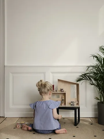 Tappeto rotondo Ferm Living Ø 130 cm - Pois neri - Ferm Living