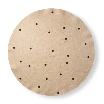 Tappeto rotondo Ferm Living Ø 130 cm - Pois neri - Ferm Living