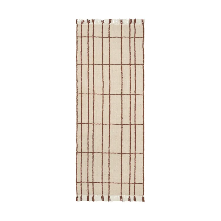 Tappeto sen - Parchment-chestnut, 80x200 cm - Ferm Living