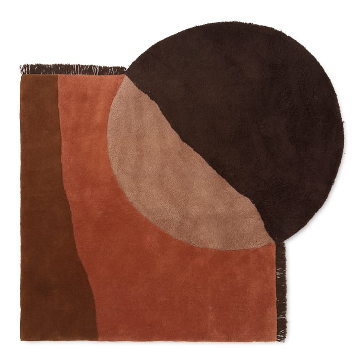 Tappeto View 140x180 cm - rosso-marrone - Ferm LIVING