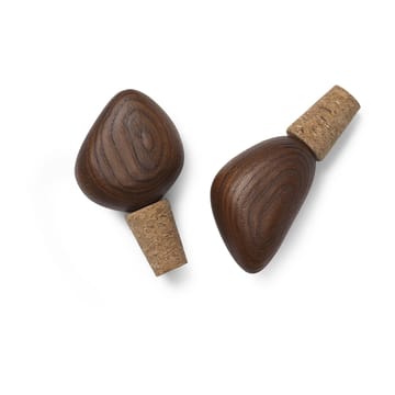 Tappo per vino Cairn, in confezione da 2 - dark brown - Ferm Living