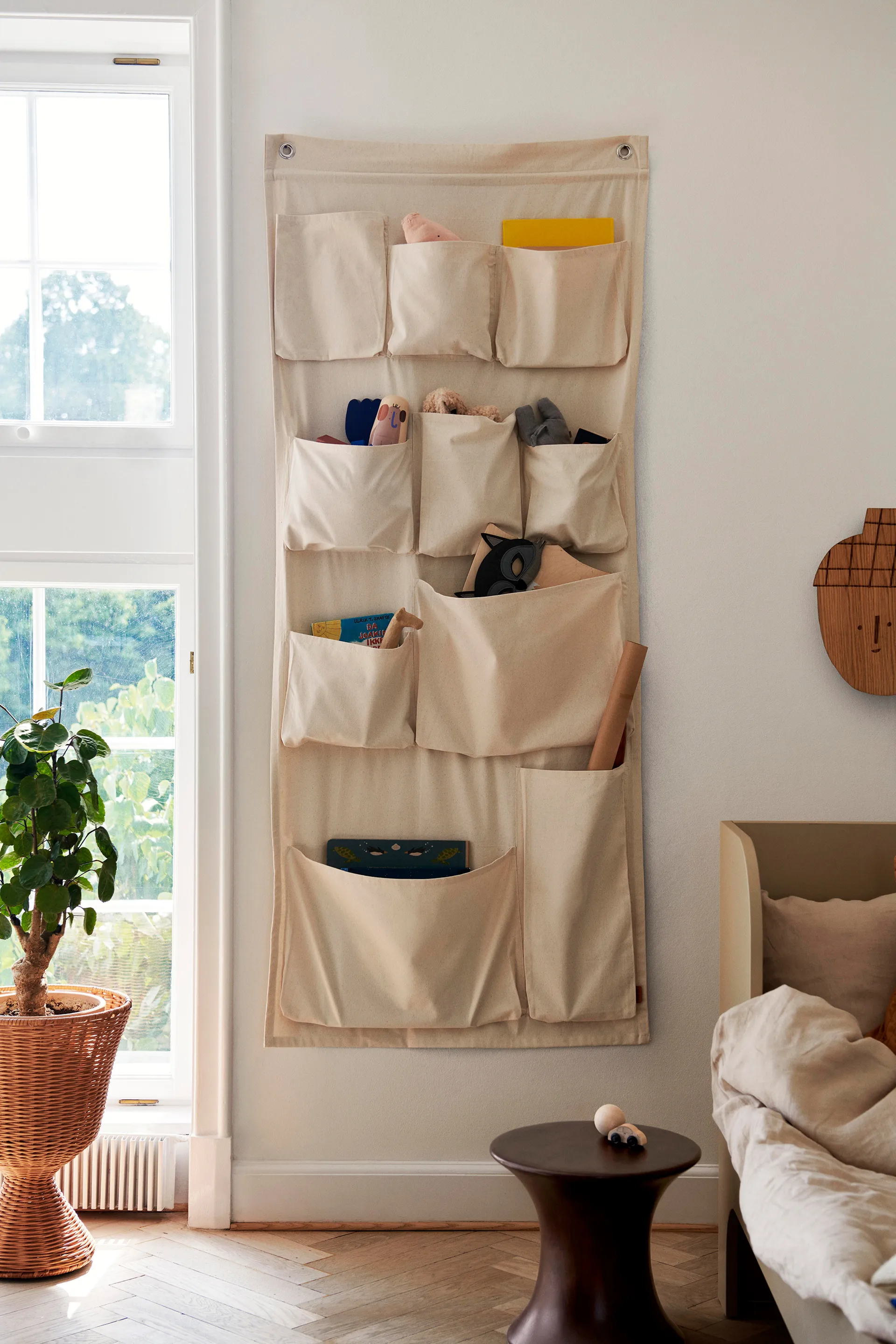 Tasche portaoggetti da parete in tela Canvas, 70x160 cm Ferm Living