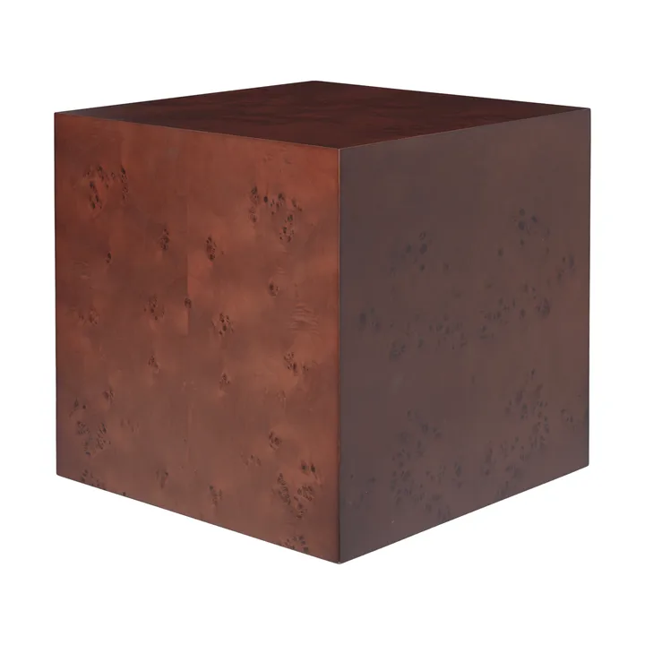 Tavolino Burl Cube 40x40 cm - Scuro tinto - Ferm Living