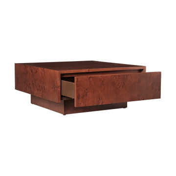 Tavolino Burl storage 70x70 cm - Dark stained burl - Ferm Living
