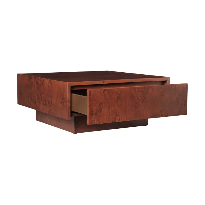 Tavolino Burl storage 70x70 cm, Dark stained burl Ferm Living