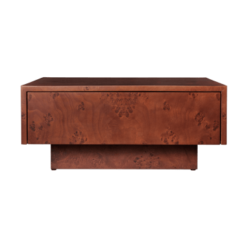 Tavolino Burl storage 70x70 cm - Dark stained burl - Ferm Living