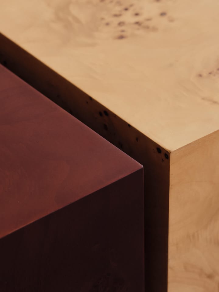 Tavolino Burl storage 70x70 cm, Dark stained burl Ferm Living