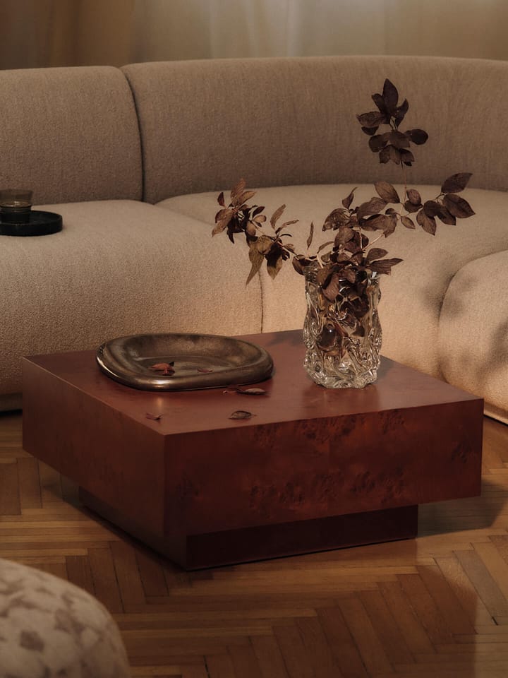 Tavolino Burl storage 70x70 cm, Dark stained burl Ferm Living