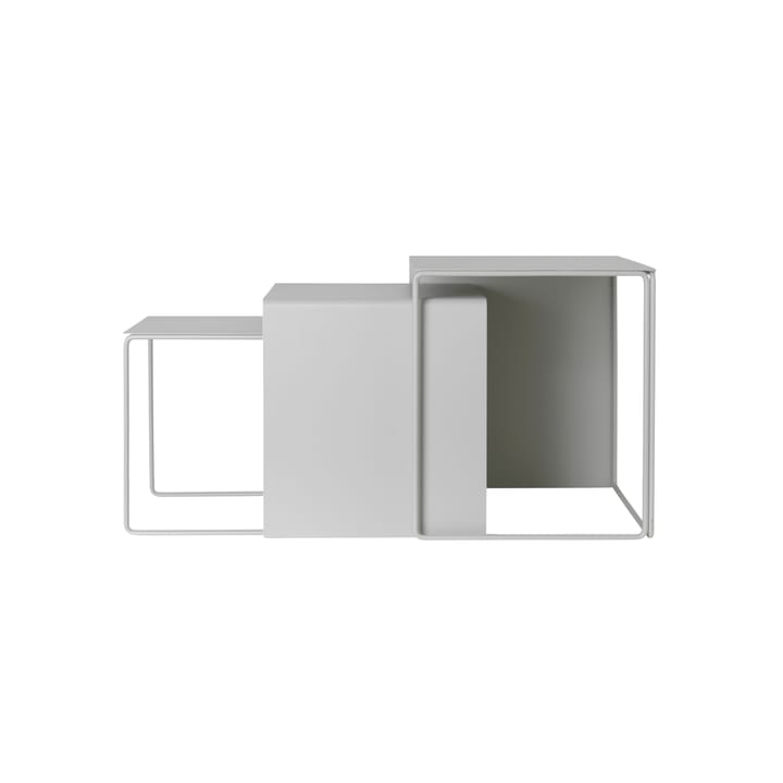 Tavolino Cluster, 3 pezzi - grigio chiaro - Ferm LIVING