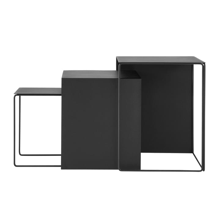 Tavolino Cluster, 3 pezzi - nero - Ferm LIVING