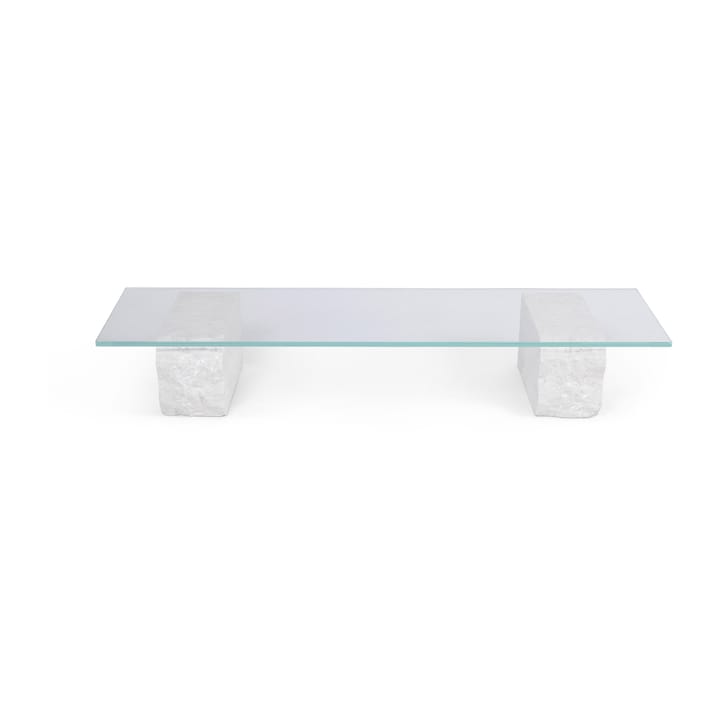Tavolino da caffè Mineral 46x160 cm - Bianco curia - ferm LIVING