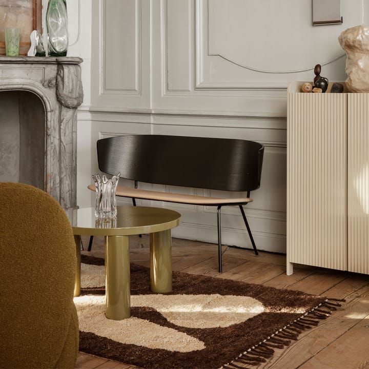 Tavolino da caffè Post, Smoked oak, small, lines Ferm Living