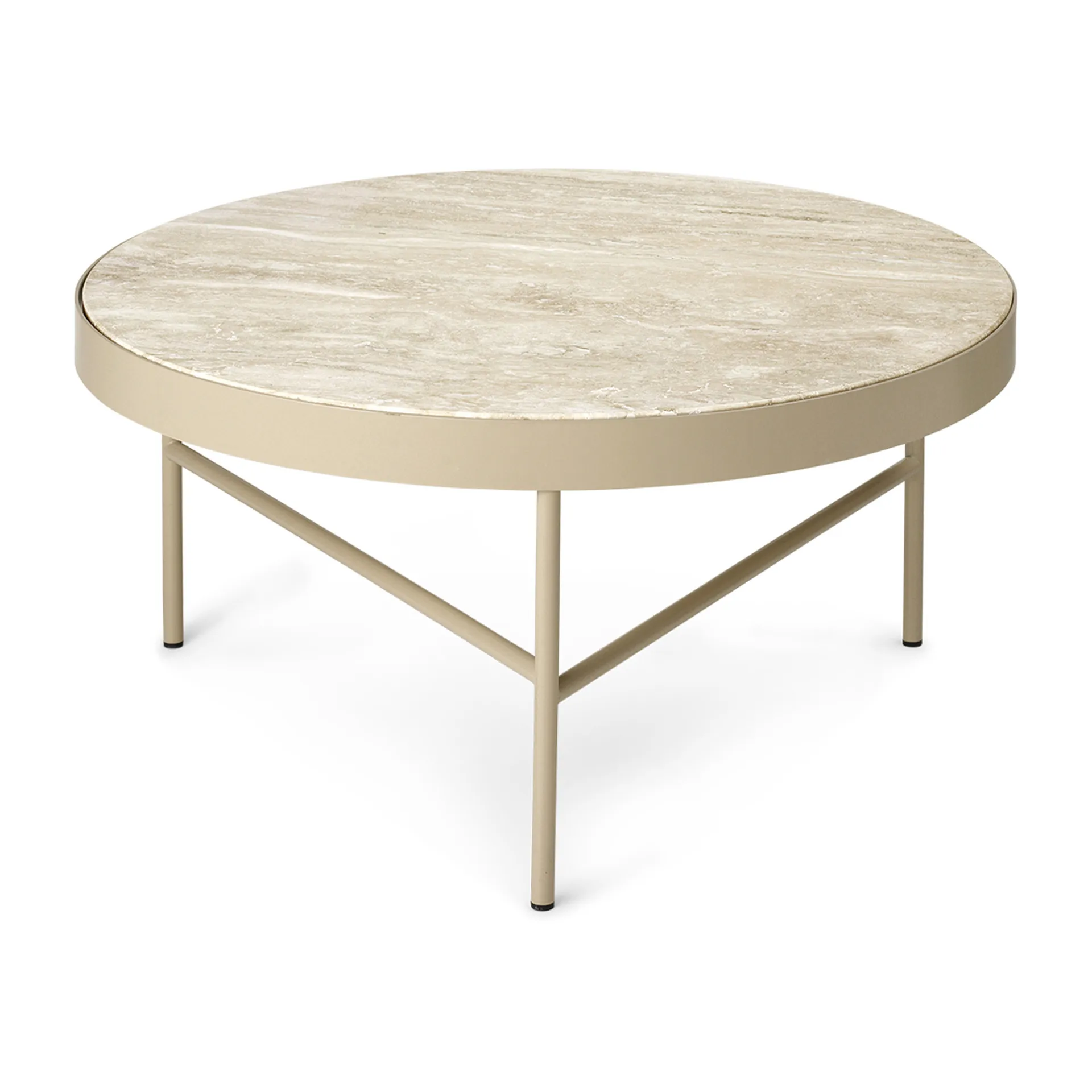 Tavolino da caffè Travertine, Ø 70,5 cm, Cashmere Ferm Living