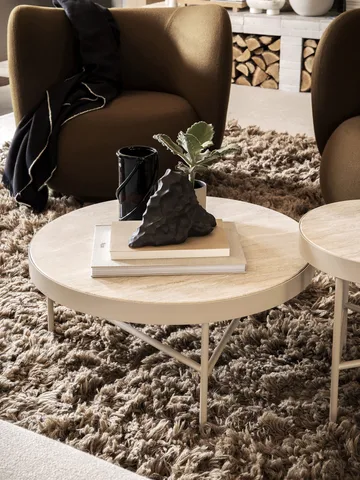 Tavolino da caffè Travertine, Ø 70,5 cm - Cashmere - Ferm Living