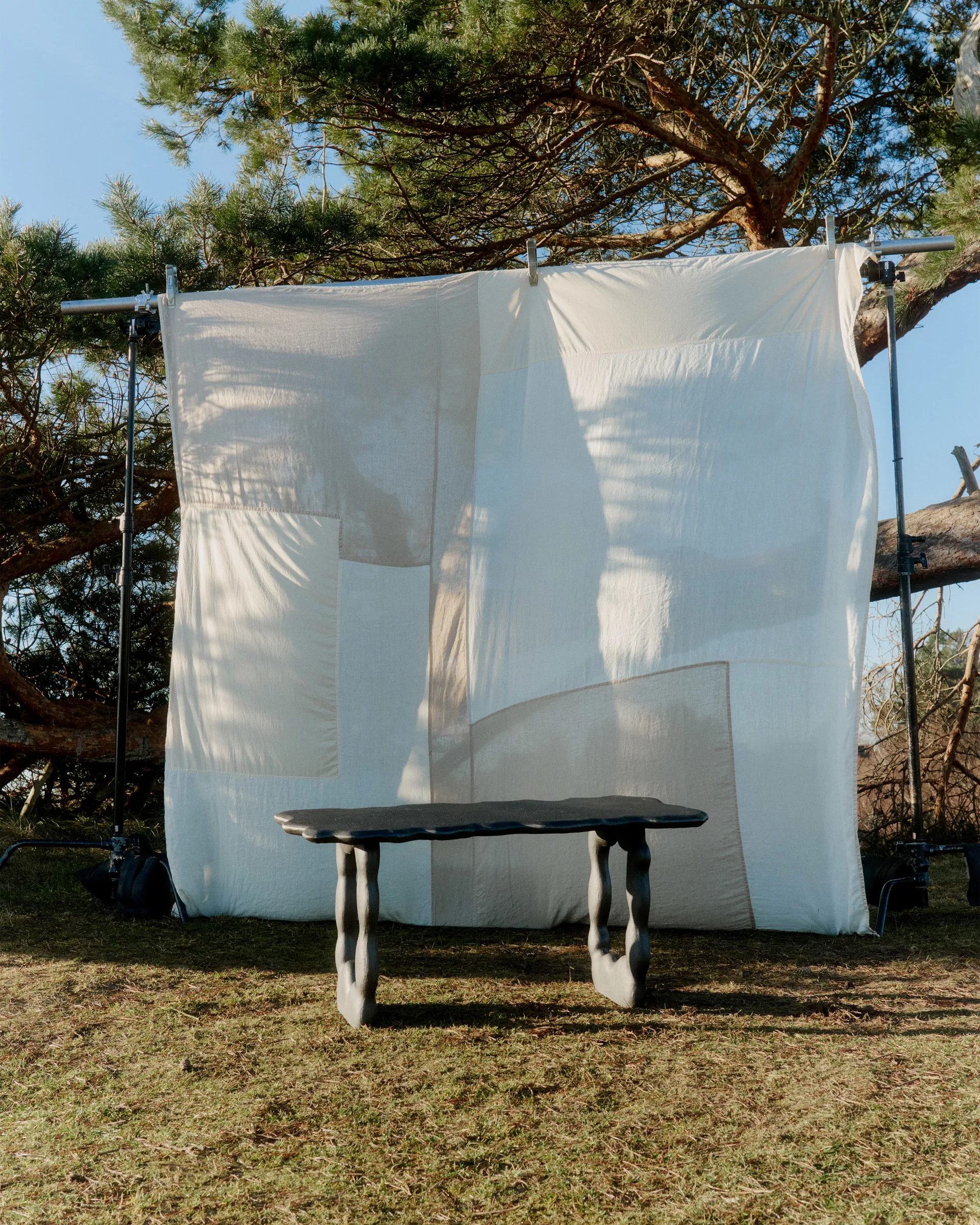 Tavolino Dal Piece 100x50x47 cm, Alluminio nero Ferm Living