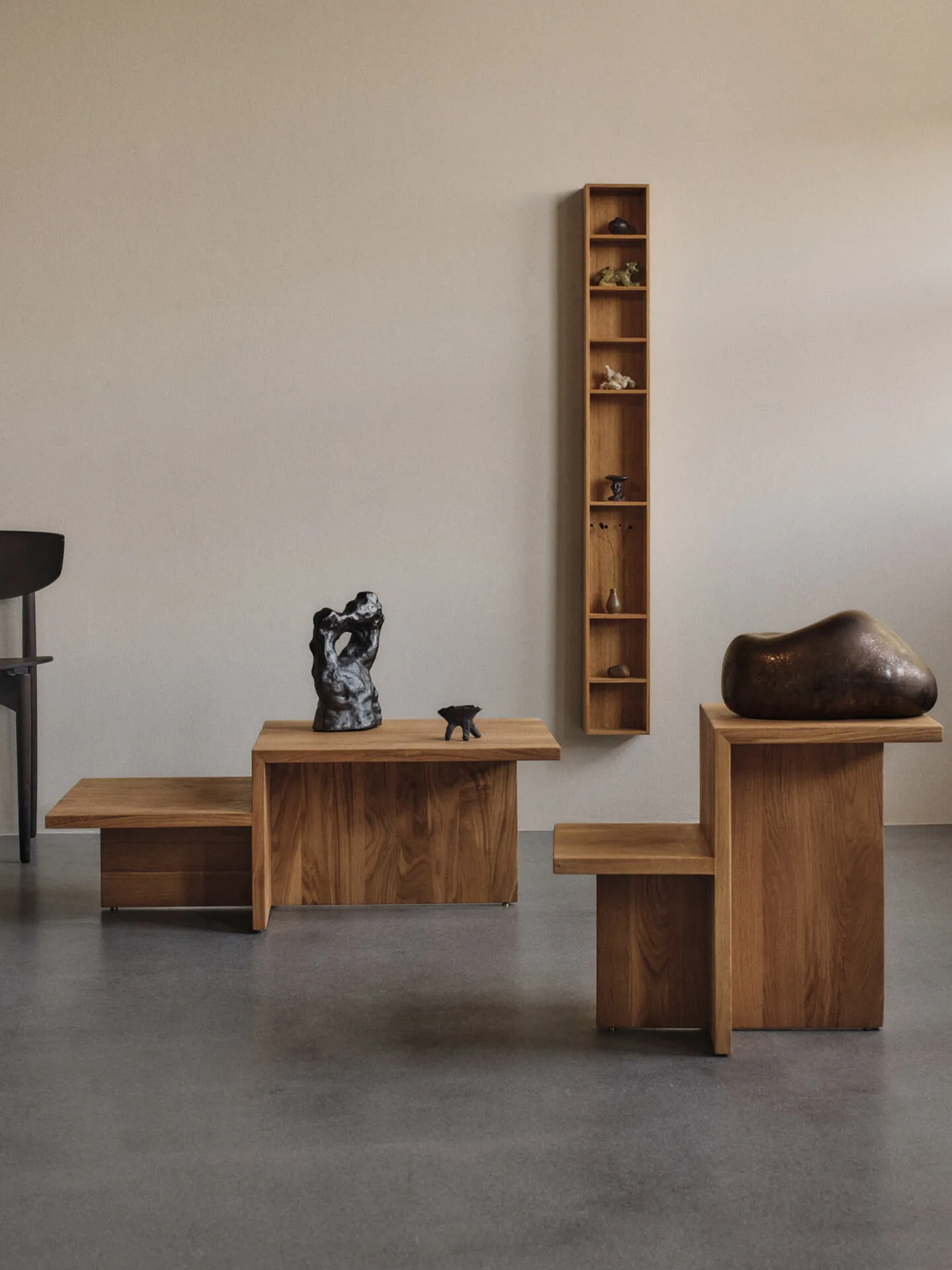 Tavolino Distinct 59,5x35x50 cm, Natural oak Ferm Living