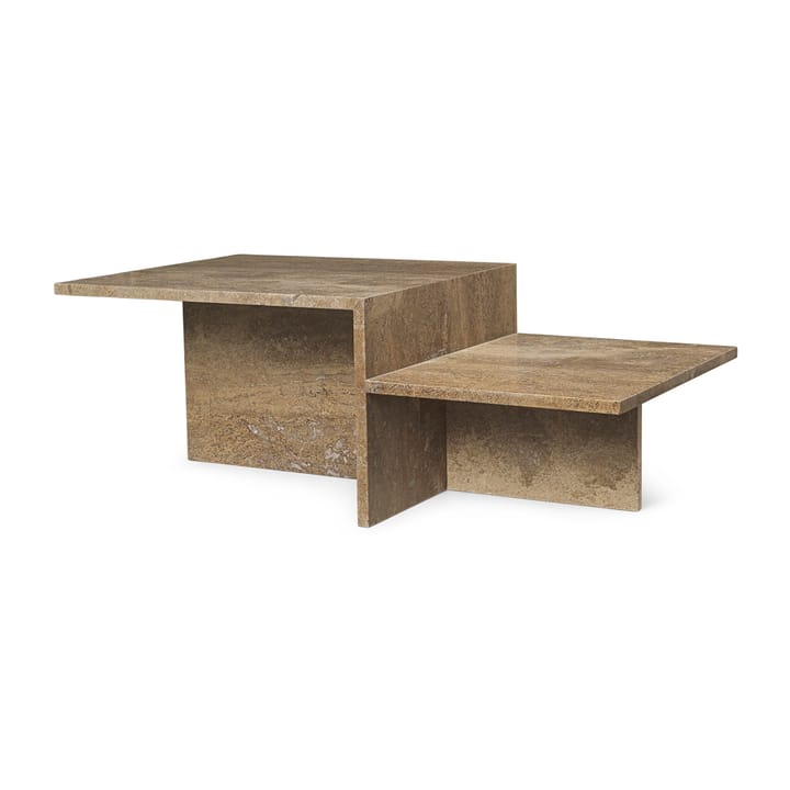 Tavolino Distinct - Dark Brown Travertine - Ferm Living