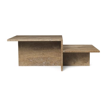 Tavolino Distinct - Dark Brown Travertine - Ferm Living