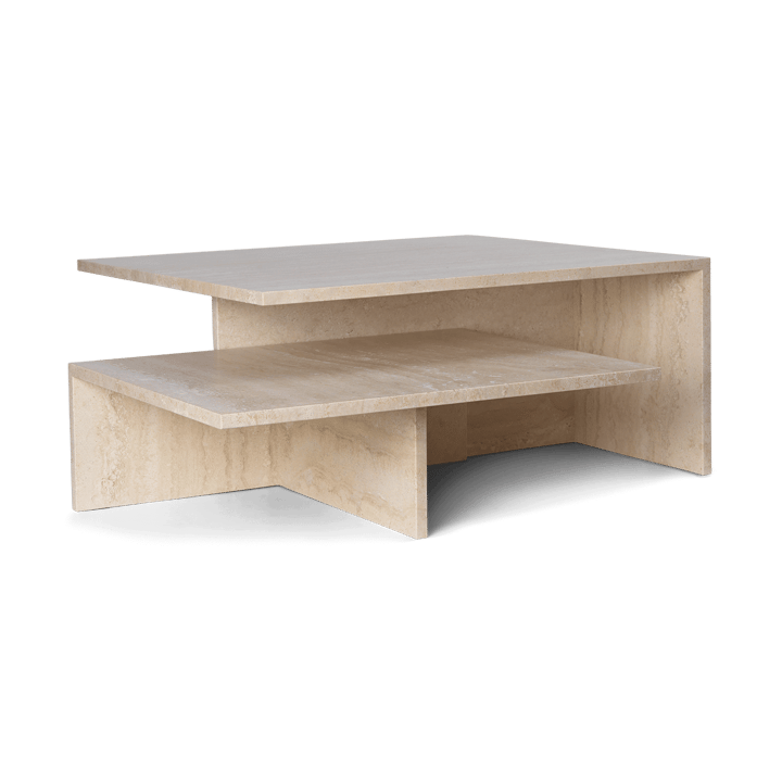 Tavolino Distinct Grande Duo 133x70x35 cm - Travertino - Ferm LIVING