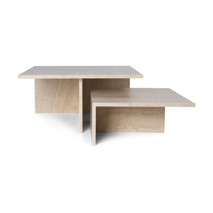 Tavolino Distinct Grande Duo 133x70x35 cm, Travertino Ferm Living
