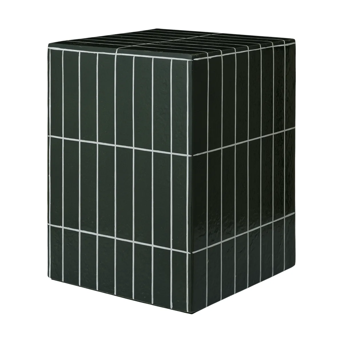Tavolino laterale Pillar, Verde scuro, 32x32x42 cm Ferm Living