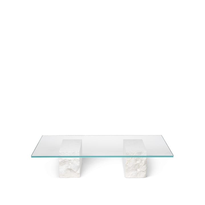 Tavolino Mineral - Vetro, base di marmo - ferm LIVING