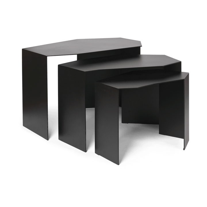 Tavolino Shard cluster 3 pezzi - Black - Ferm LIVING