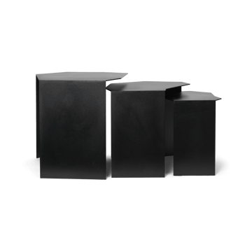 Tavolino Shard cluster 3 pezzi - Black - ferm LIVING