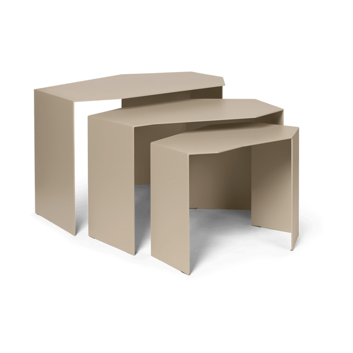 Tavolino Shard cluster 3 pezzi - Cashmere - Ferm LIVING