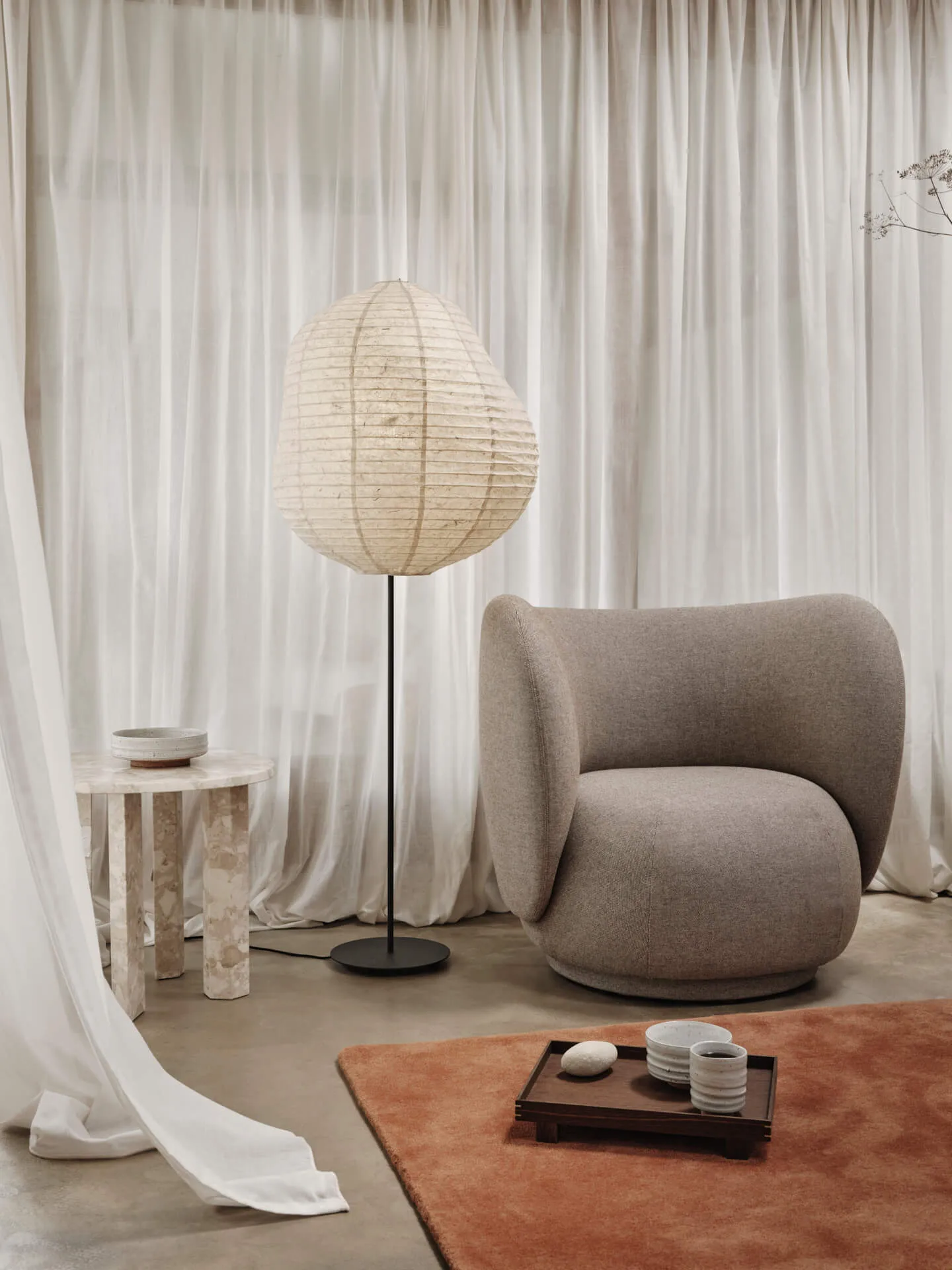 Tavolino Taula Ø54,4x45 cm, Sand Ferm Living