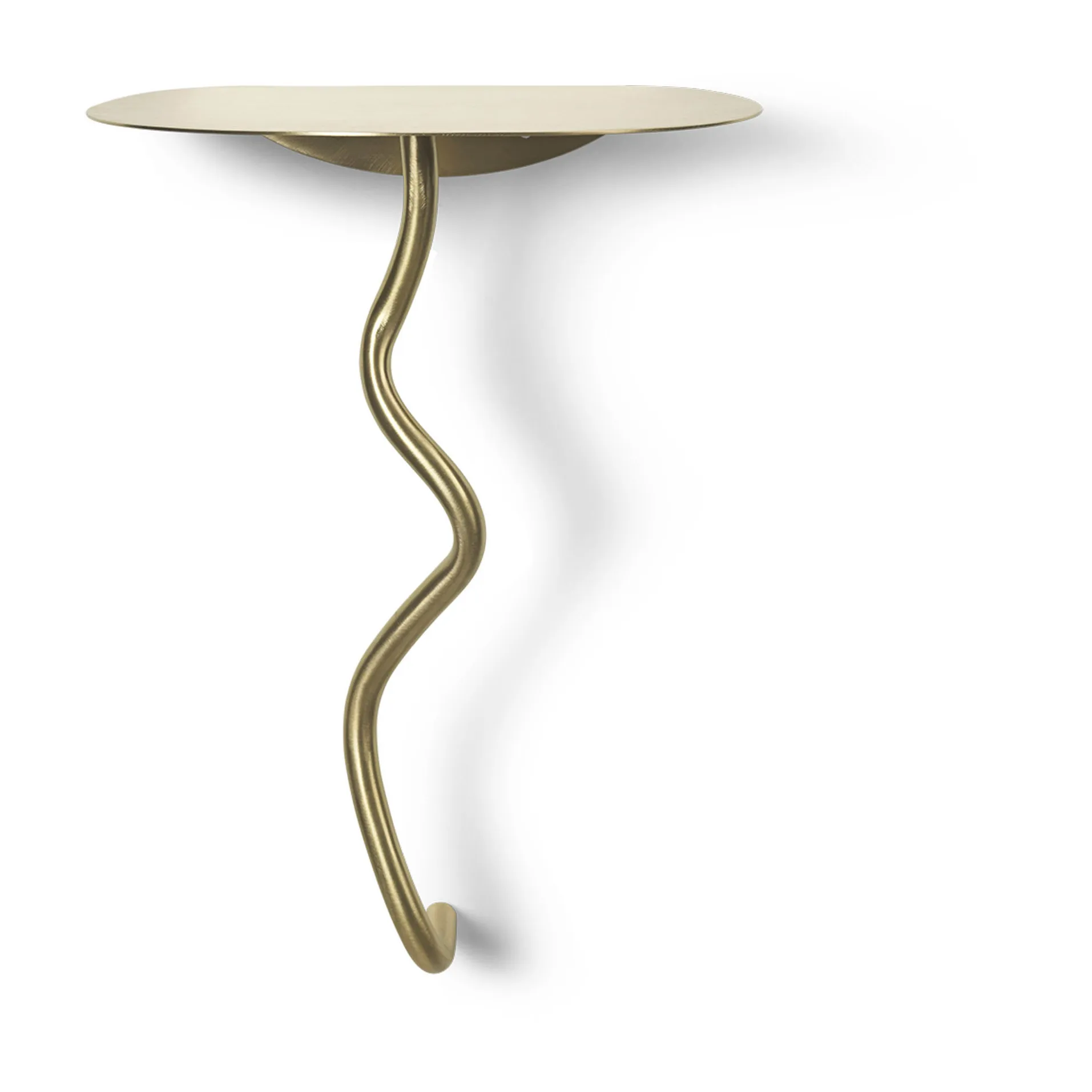 Tavolo da parete Curvature, Brass Ferm Living