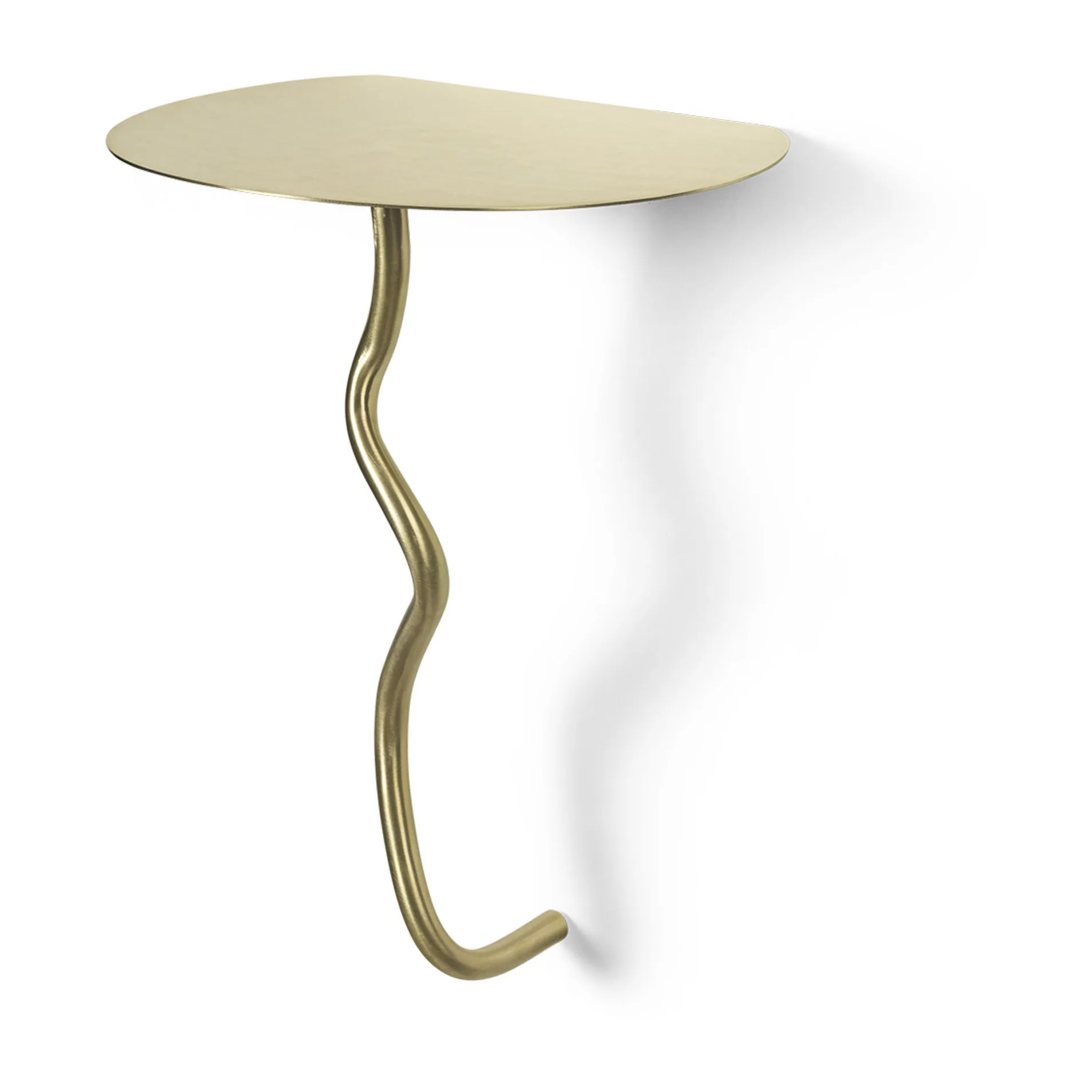Tavolo da parete Curvature, Brass Ferm Living
