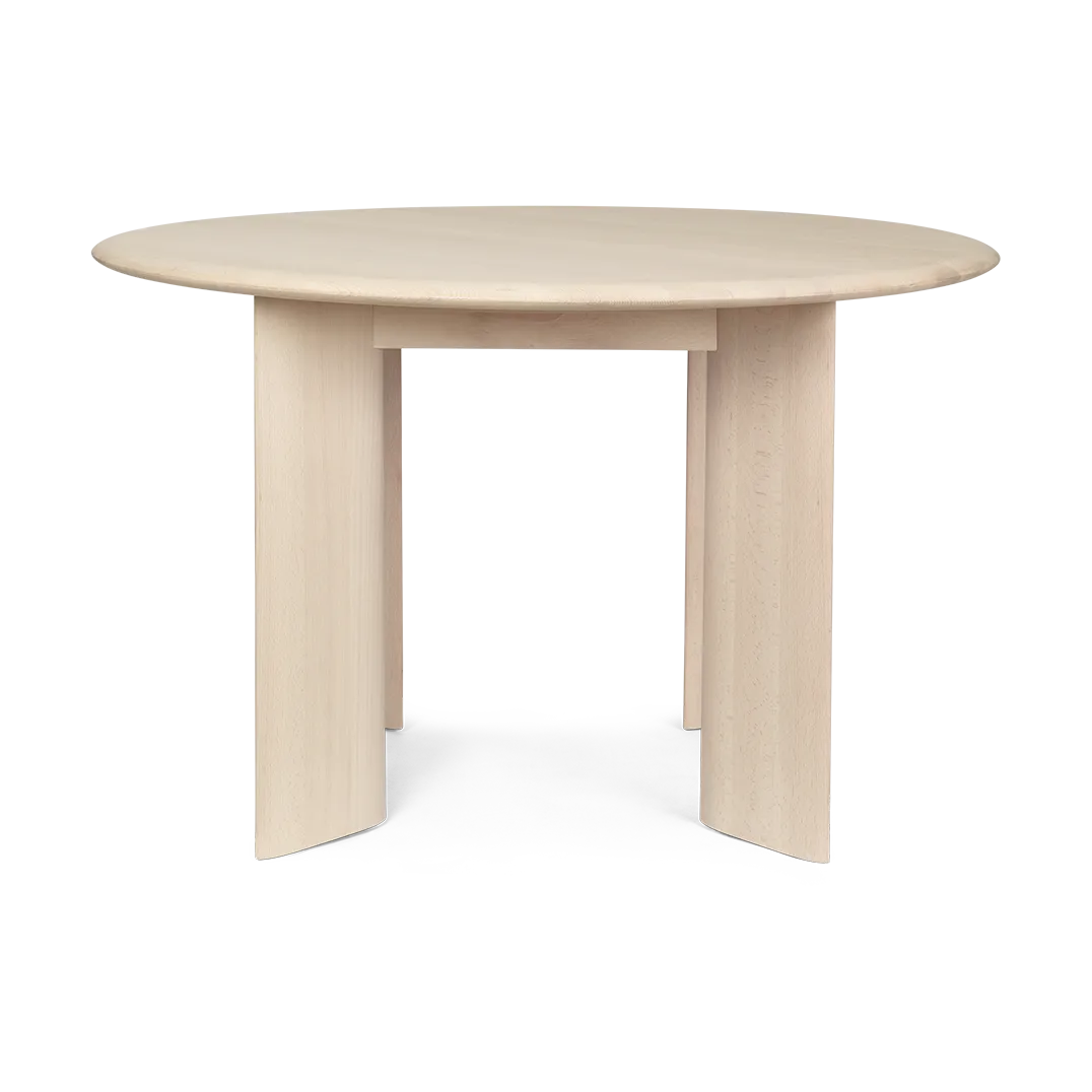 Tavolo da pranzo Ø117 cm, Faggio oliato bianco Ferm Living