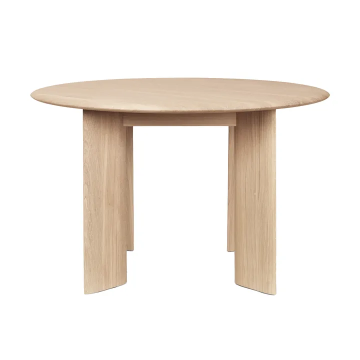 Tavolo da pranzo Ø117 cm - Rovere oliato bianco - Ferm Living