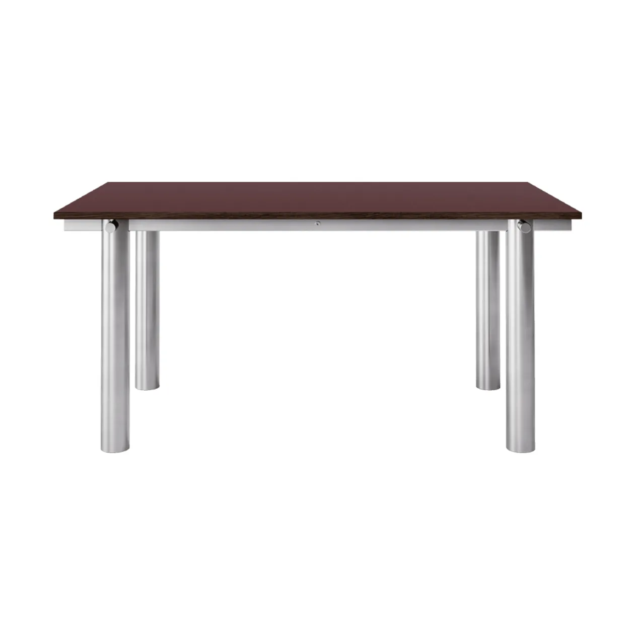 Tavolo da pranzo Atura, Acciaio inox spazzolato-bordeaux, 90x160 cm Ferm Living