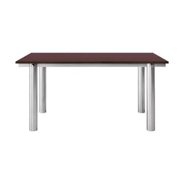 Tavolo da pranzo Atura - Acciaio inox spazzolato-bordeaux, 90x160 cm - Ferm Living
