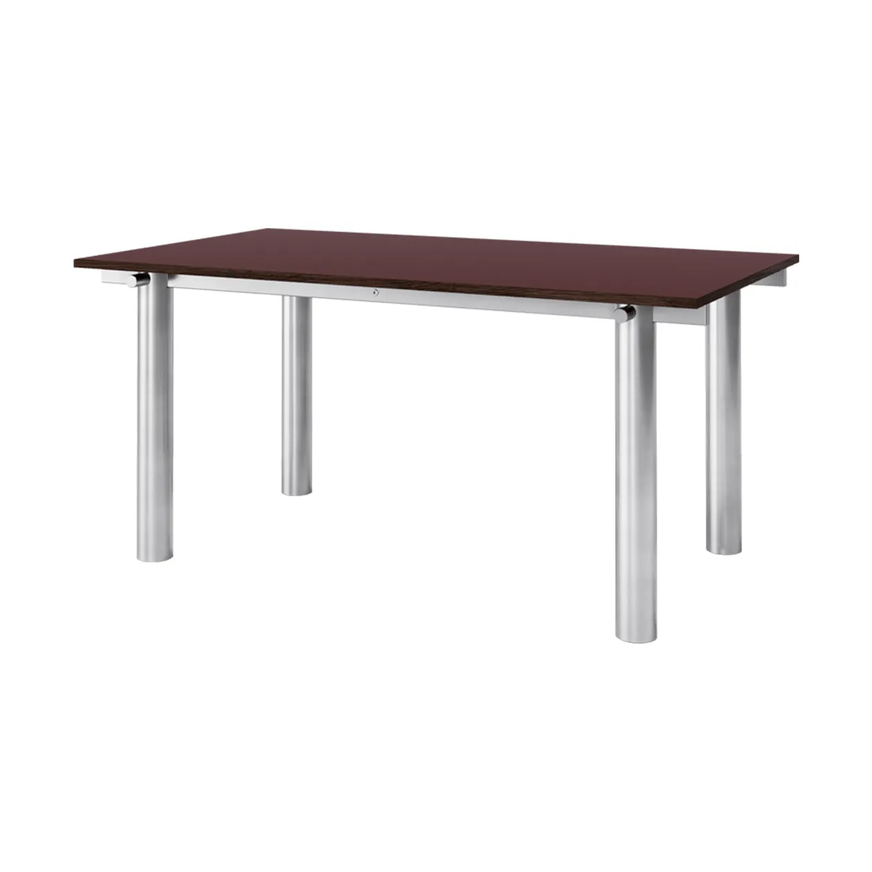 Tavolo da pranzo Atura, Acciaio inox spazzolato-bordeaux, 90x160 cm Ferm Living