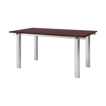 Tavolo da pranzo Atura - Acciaio inox spazzolato-bordeaux, 90x160 cm - Ferm Living
