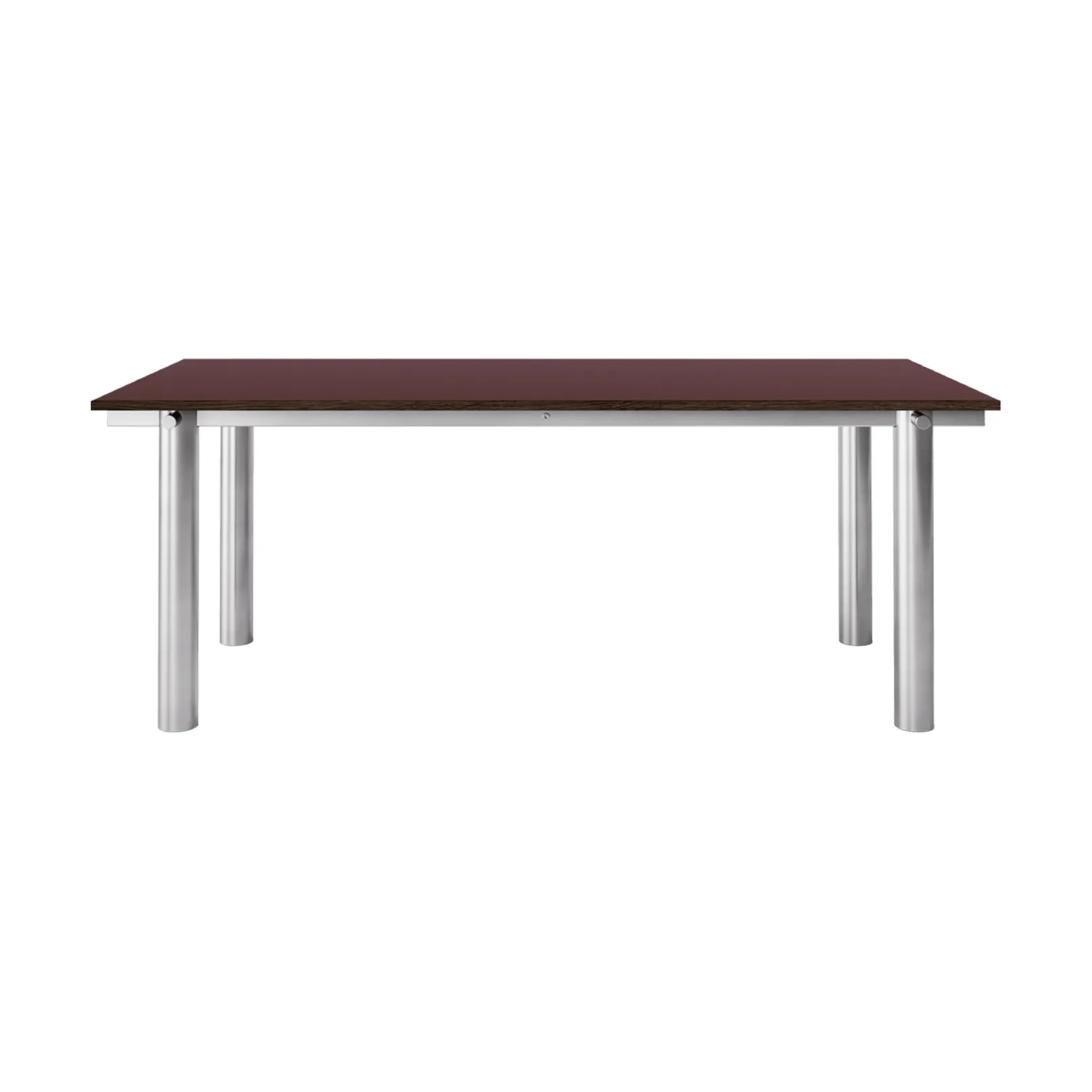 Tavolo da pranzo Atura, Acciaio inox spazzolato-burgundy, 90x200 cm Ferm Living