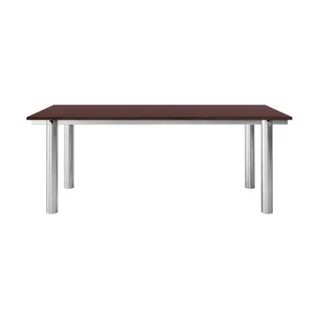 Tavolo da pranzo Atura - Acciaio inox spazzolato-burgundy, 90x200 cm - Ferm Living