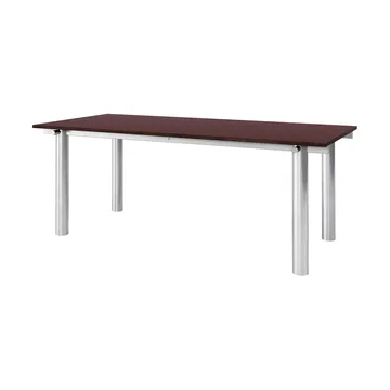 Tavolo da pranzo Atura - Acciaio inox spazzolato-burgundy, 90x200 cm - Ferm Living