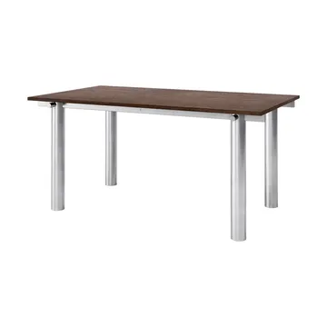 Tavolo da pranzo Atura - Acciaio inox spazzolato-rovere tinto scuro, 90x160 cm - Ferm Living